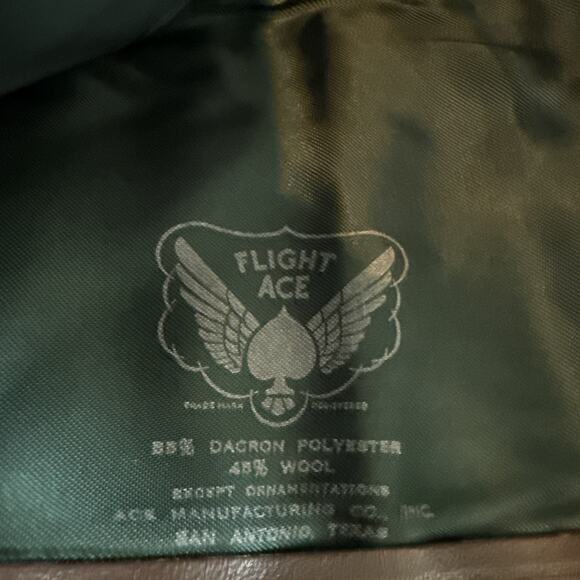 Vintage Military Garrison Cap Flight Hat Ace Dark Green Preowned Never Worn Mint - Picture 3 of 3